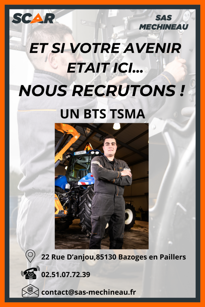 SCAR Mechineau -offre apprentissage BTS TSMA